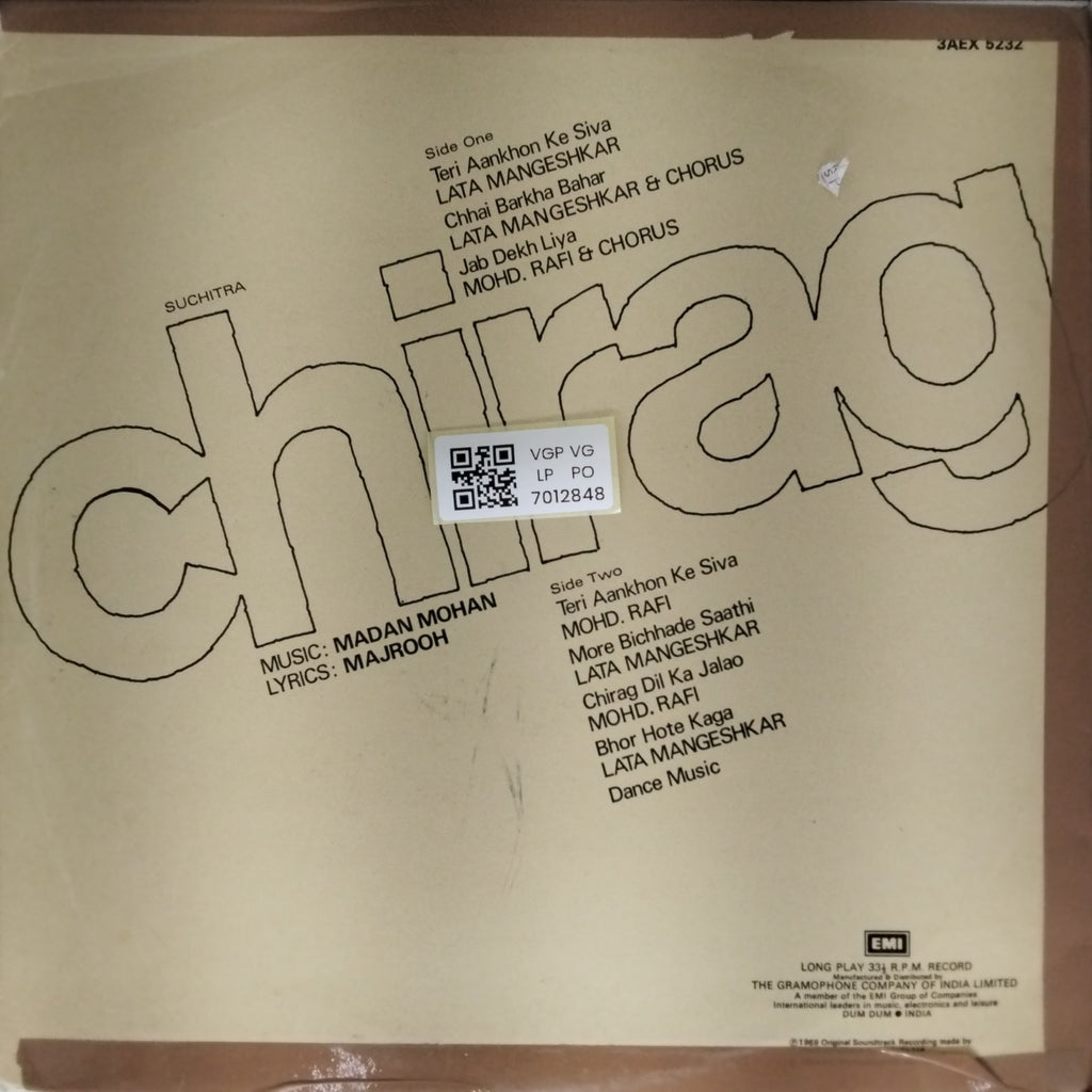 Madan Mohan - Chirag (Vinyl)