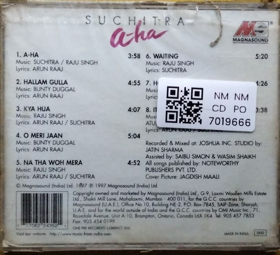 Suchitra, Raju Singh, Bunty Duggal - a-ha (CD)