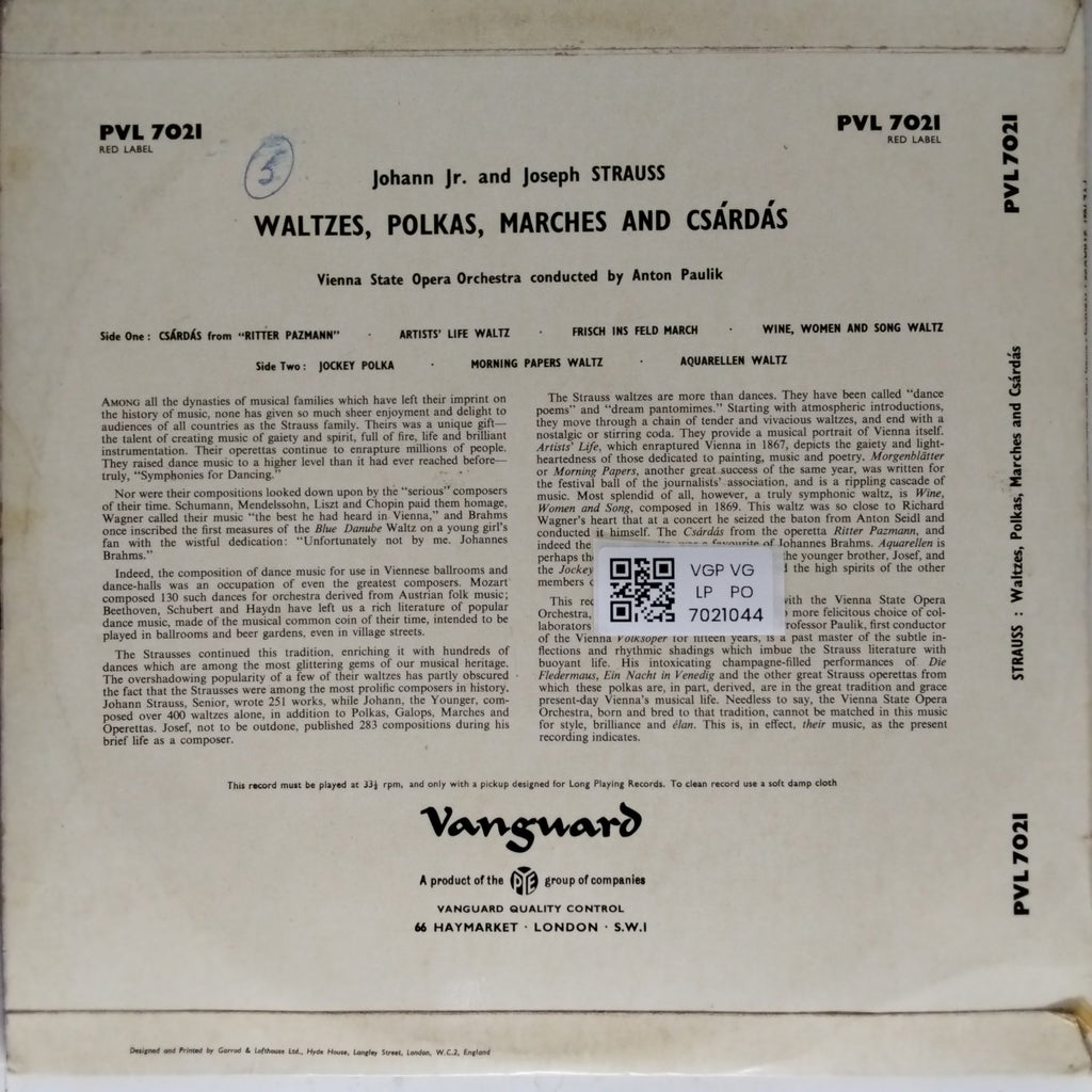 Johann Jr. and Josef Strauss - Waltzes, Polkas, Marches and Csárdás (Vinyl)