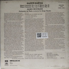 Saint-Saëns, Aldo Ciccolini, Orchestre de Paris, Serge Baudo - Piano Concerto No. 2 & No. 4 (Vinyl)