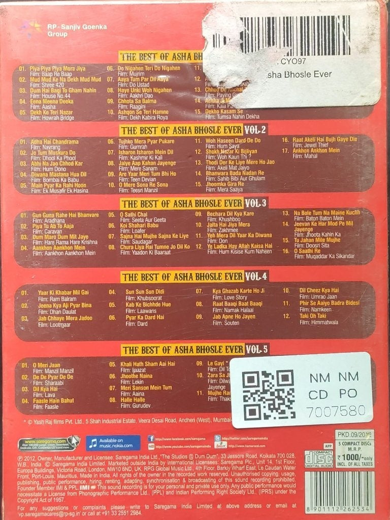 Asha Bhosle - The Best of Asha Bhosle Ever (CD) (5)