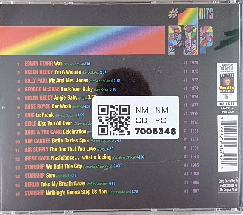 Various - #1 Hits: Pop (CD)