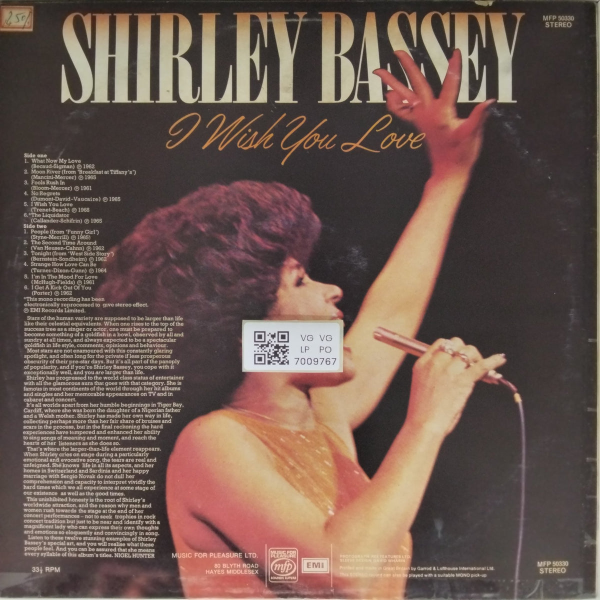 Shirley Bassey - I Wish You Love (Vinyl)