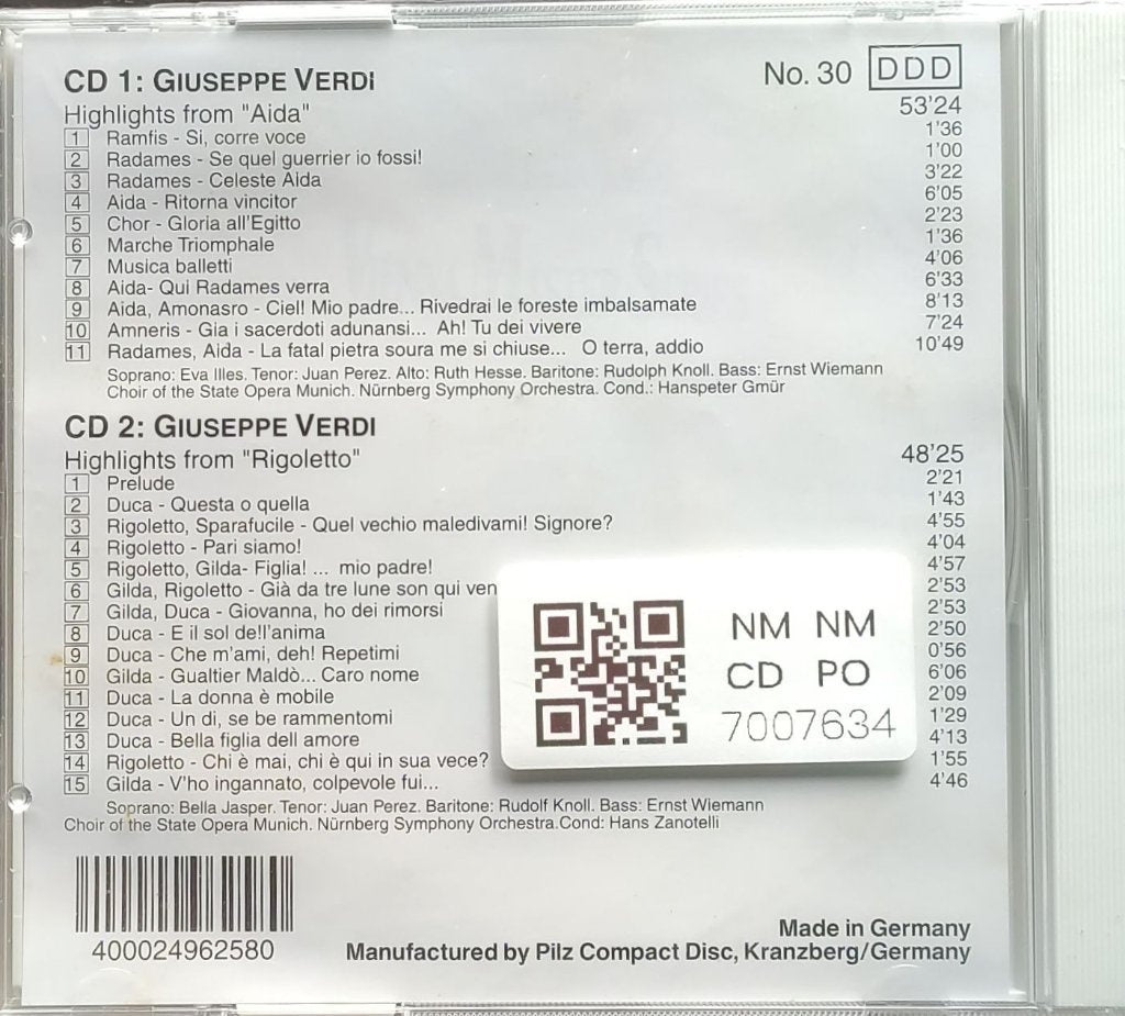 Giuseppe Verdi - Aida - Highlights / Rigoletto - Highlights (CD) (2)