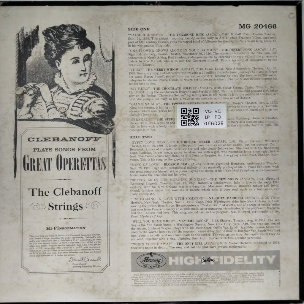 The Clebanoff Strings And Orchestra - Clebanoff Plays Songs From Great Operettas (Vinyl)