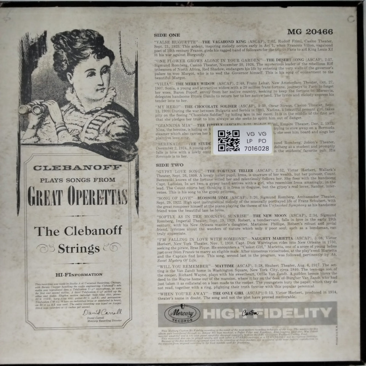 The Clebanoff Strings And Orchestra - Clebanoff Plays Songs From Great Operettas (Vinyl)