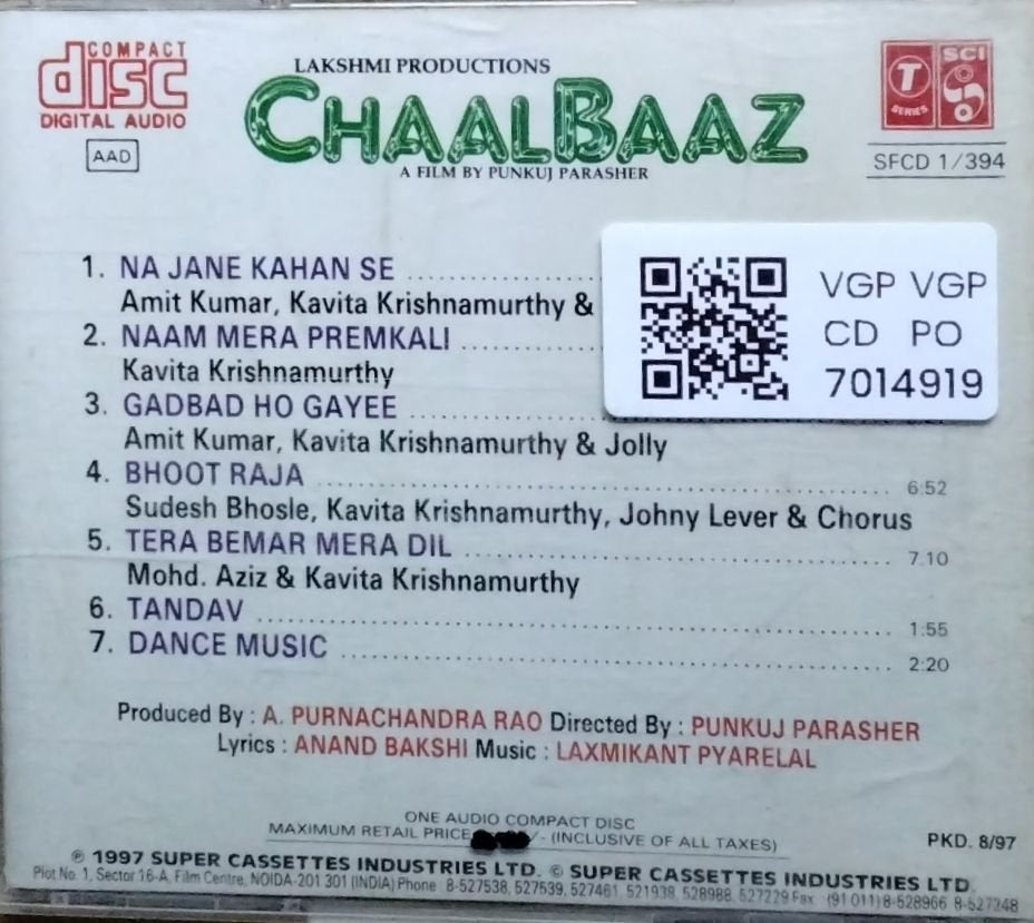 Laxmikant Pyarelal - ChaalBaaz (CD)