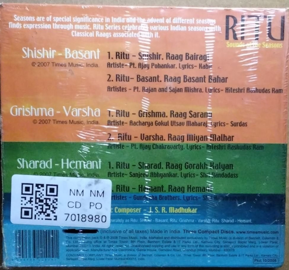 Pt. Ajay Pohankar, Pt. Rajan and Sajan Mishra, Acharya Gokul Utsav Maharaj, Pt. Ajay Chakravarty, Sanjeev Abhyankar, Gundecha Brothers - Ritu: Sounds of the Seasons (CD)