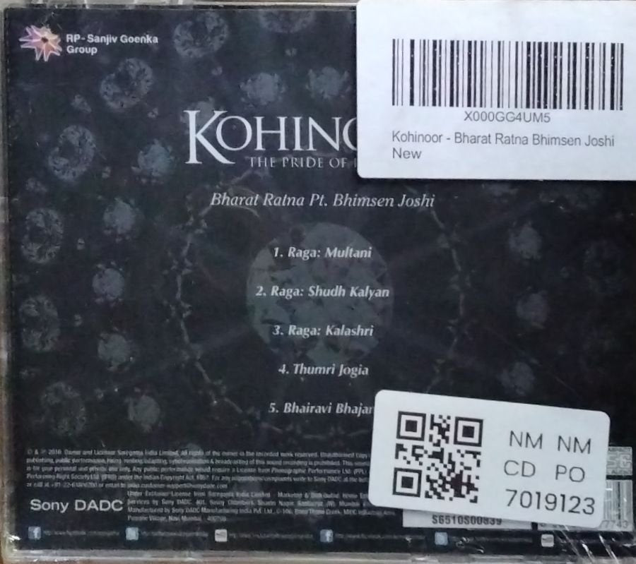 Bhimsen Joshi - Kohinoor - The Pride of India (CD)