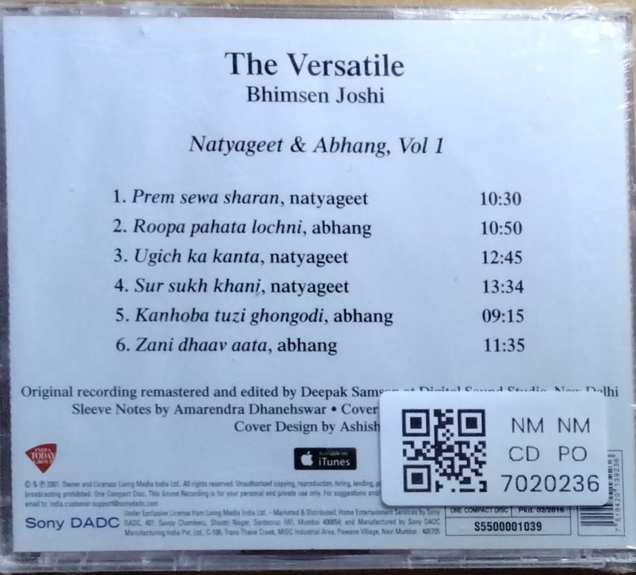Bhimsen Joshi - The Versatile (CD)