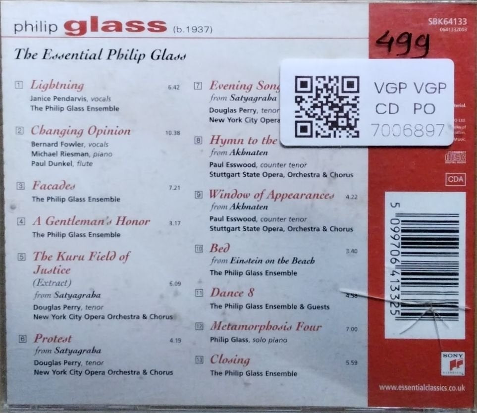 Philip Glass - The Essential Philip Glass (CD)