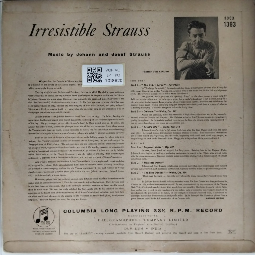 Herbert Von Karajan, Philharmonia Orchestra - Irresistible Strauss (Vinyl)