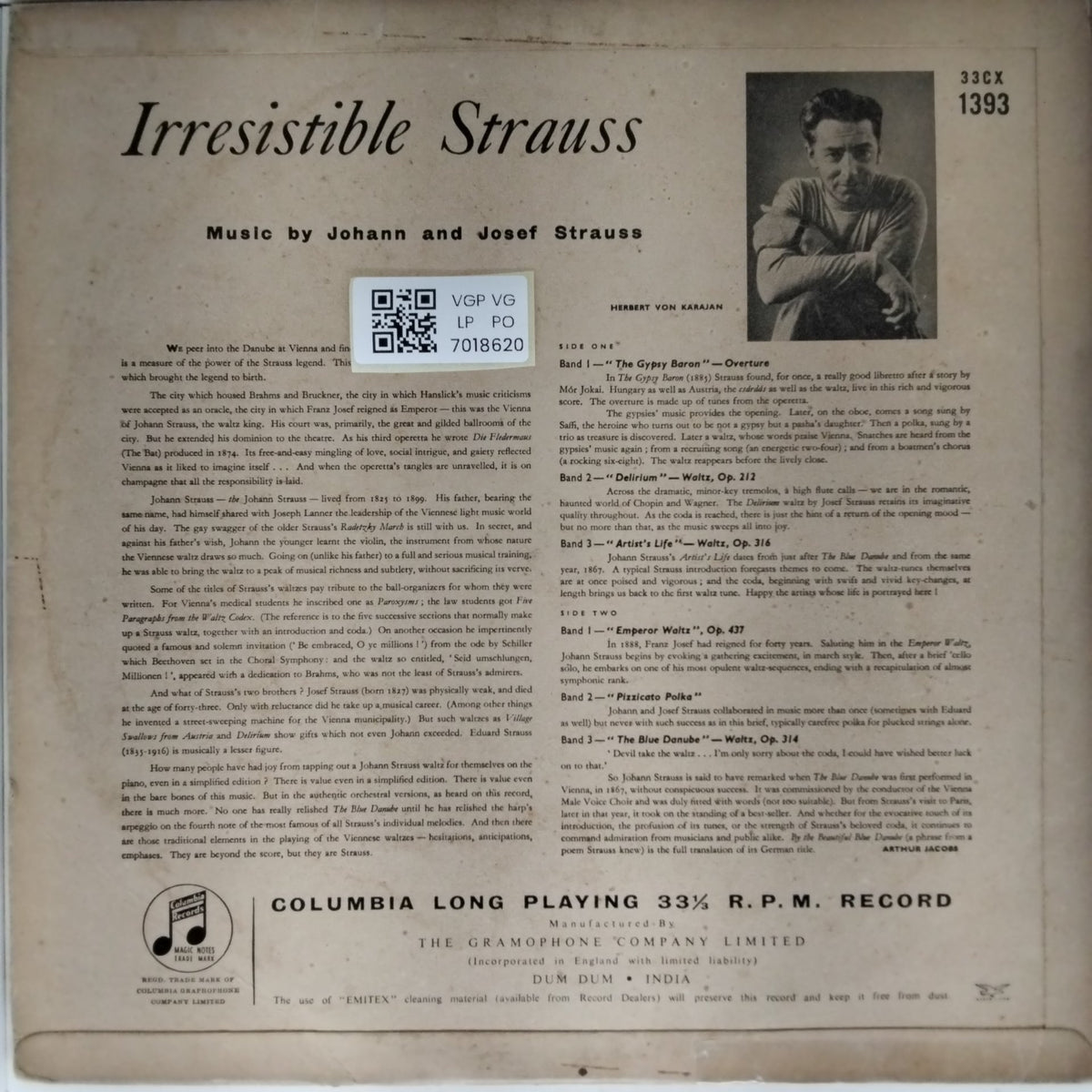 Herbert Von Karajan, Philharmonia Orchestra - Irresistible Strauss (Vinyl)