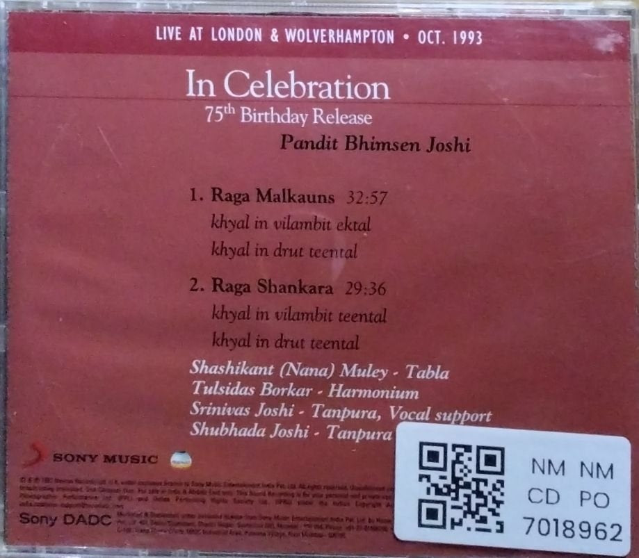 Pandit Bhimsen Joshi - In Celebration (CD)