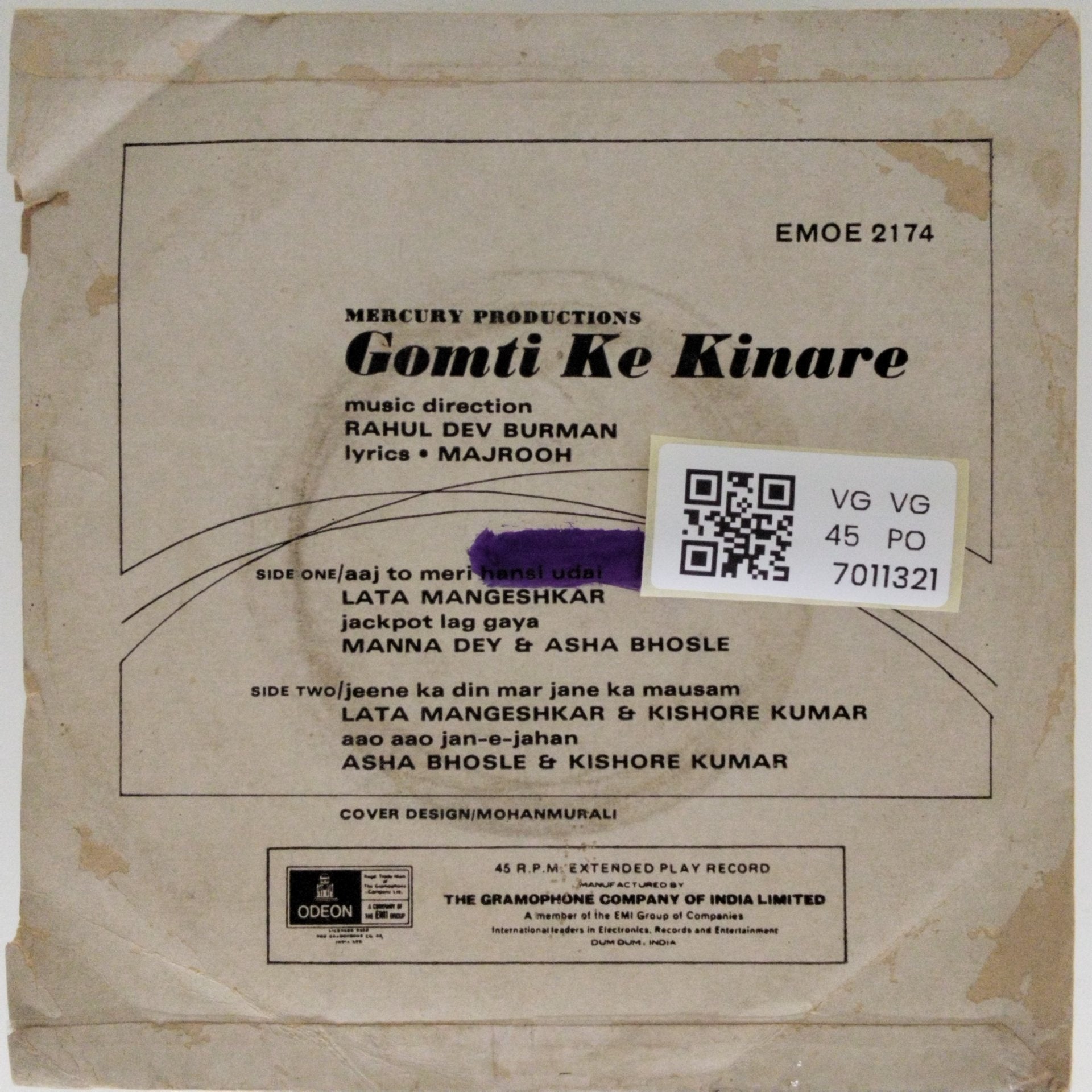 Rahul Dev Burman - Gomti Ke Kinare (45-RPM)