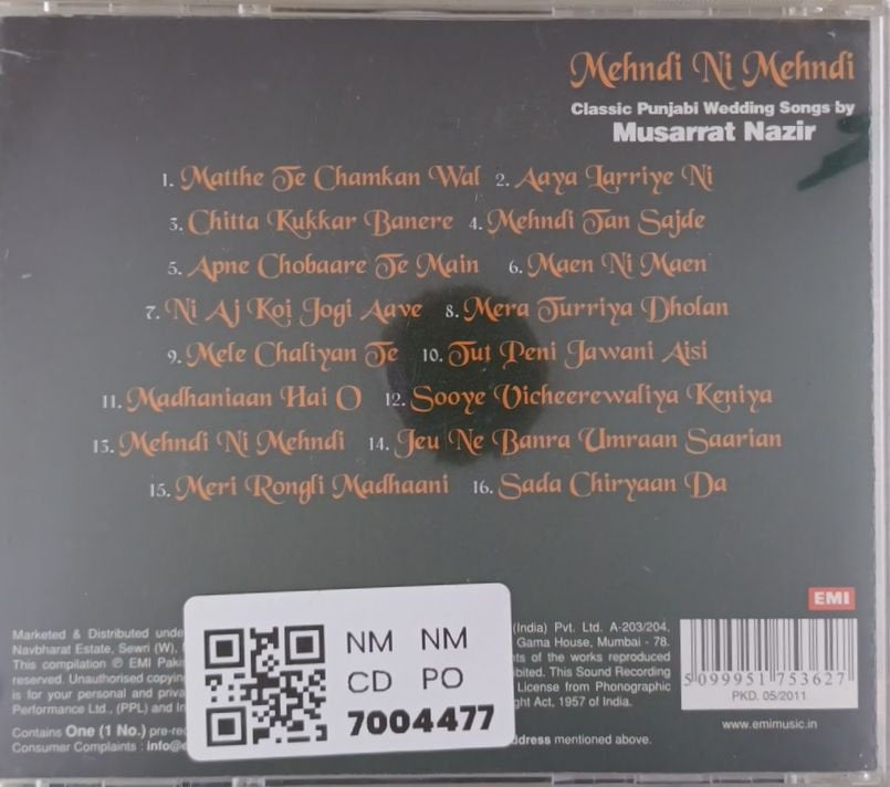 Musarrat Nazir - Mehndi Ni Mehndi (CD)
