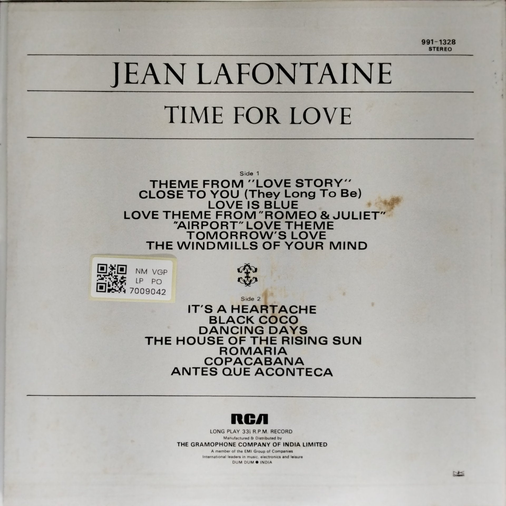 Jean LaFontaine - Time for Love (Vinyl)