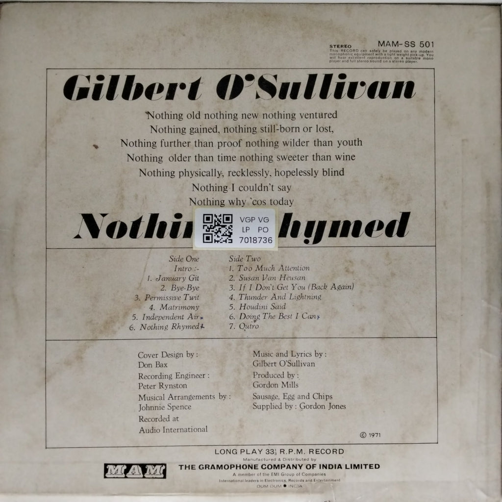 Gilbert O'Sullivan - Himself (Vinyl)