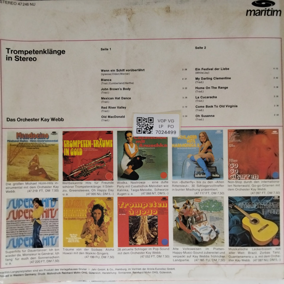 Das Orchester Kay Webb - Trompetenklänge in Stereo (Vinyl)