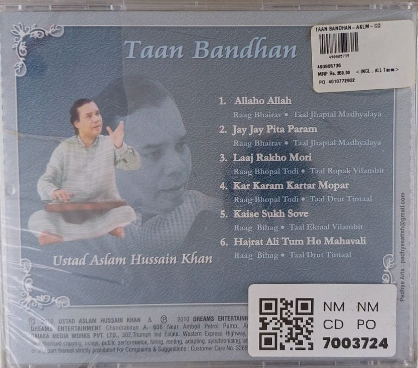 Ustad Aslam Hussain Khan - Taan Bandhan (CD)