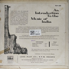 Radhika Mohan Maitra, Kalyani Roy, Shanker Ghosh, A. Kanan, Malavika Kanan - An Introduction To the Music of India (Vinyl)