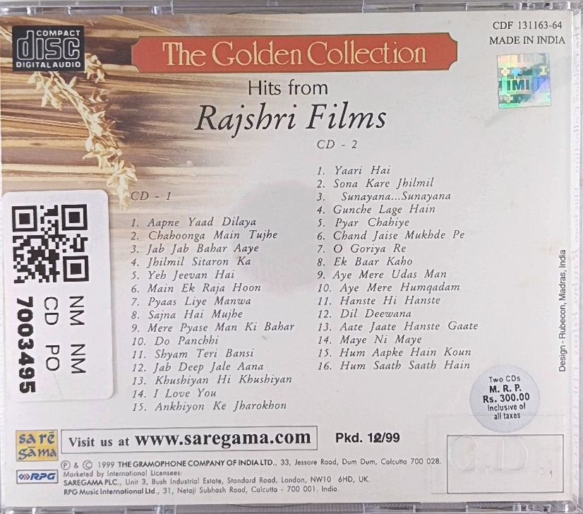 Various - Hits from Rajshri Films (CD) (2)
