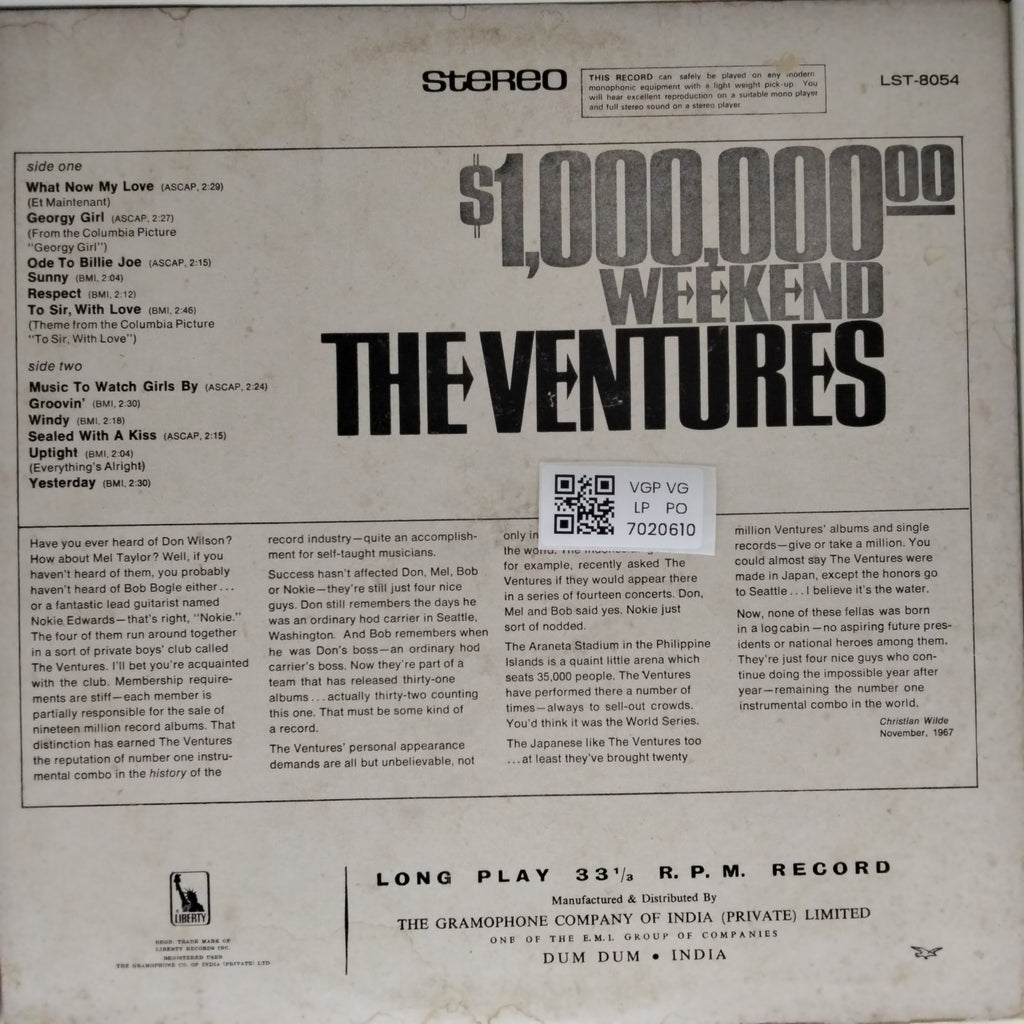 The Ventures - $1,000,000 Weekend (Vinyl)