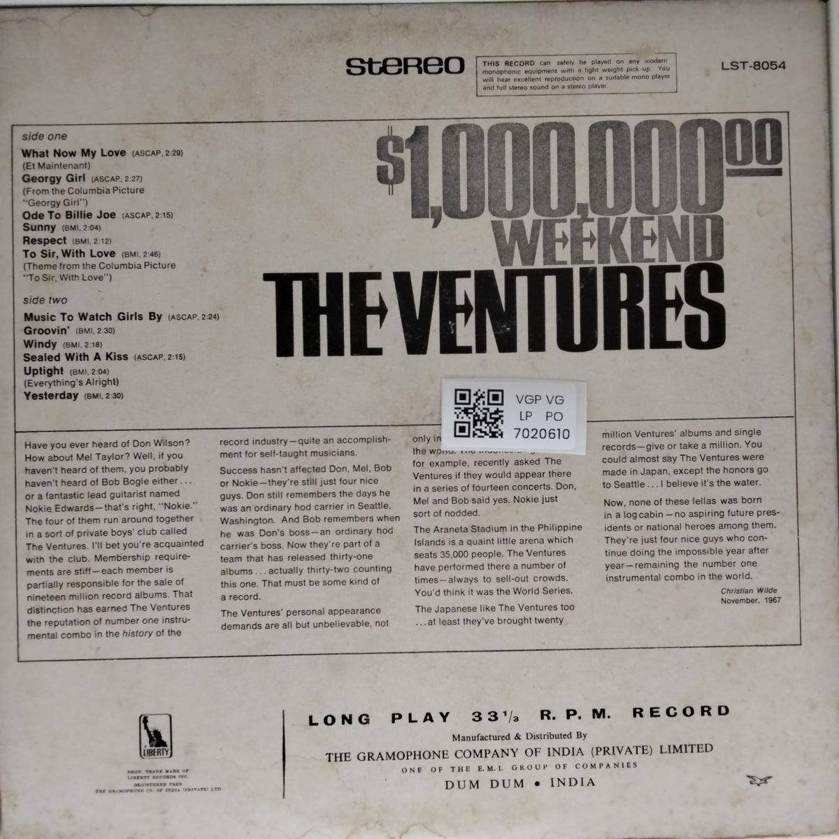 The Ventures - $1,000,000 Weekend (Vinyl)