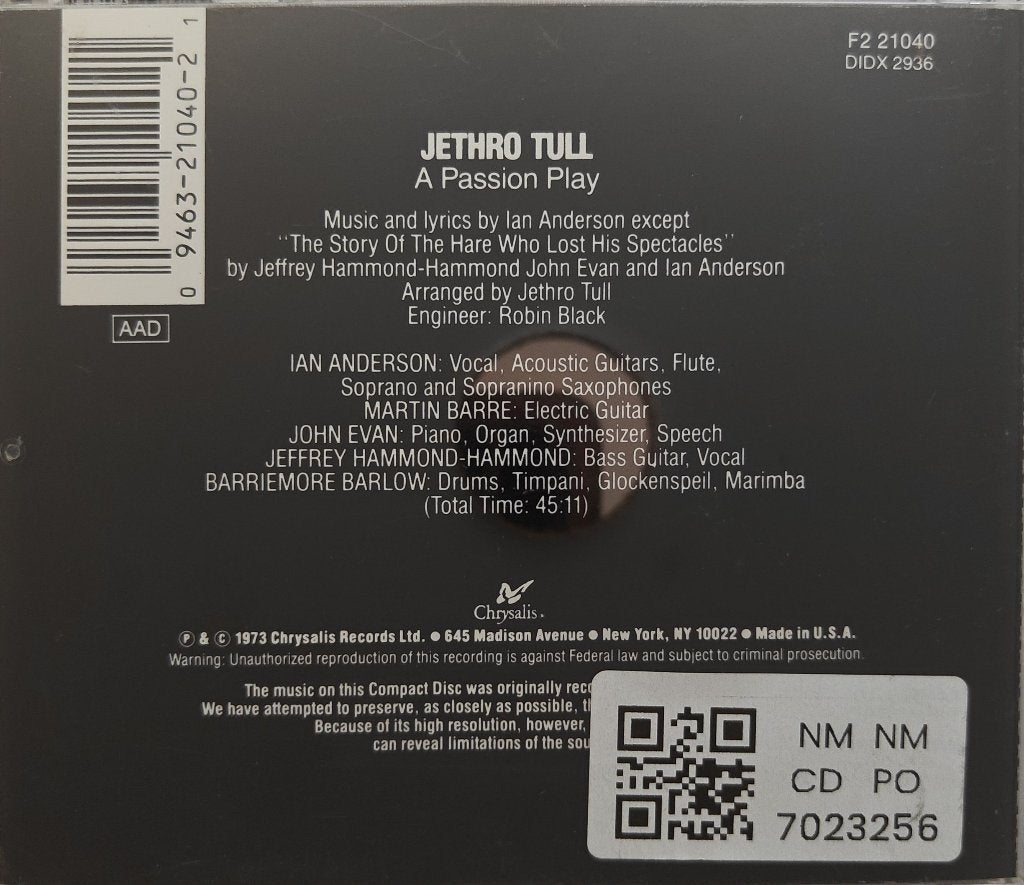Jethro Tull - A Passion Play (CD)