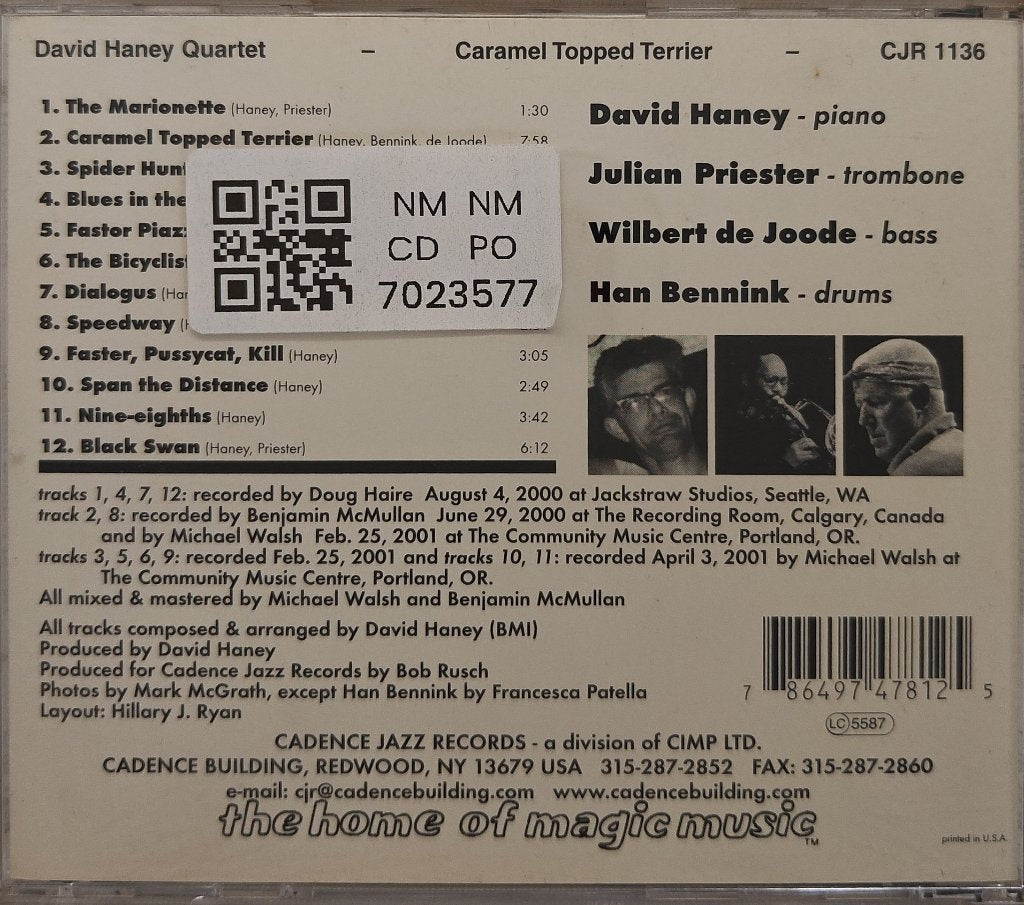 David Haney Quartet - Caramel Topped Terrier (CD)
