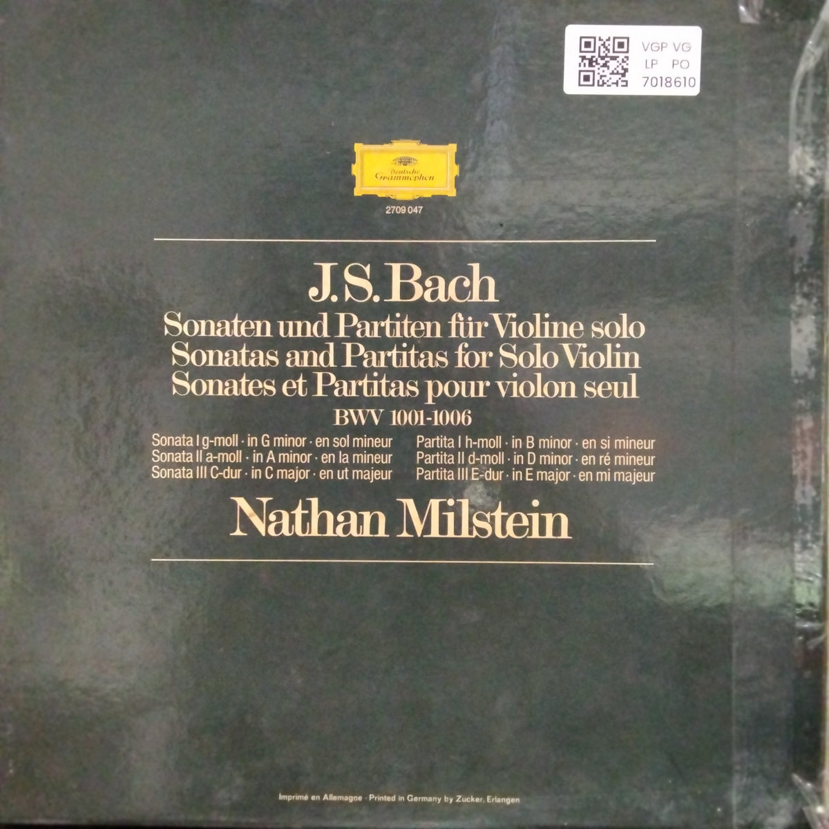 Nathan Milstein - J.S. Bach: Sonaten & Partiten (Vinyl) (3)