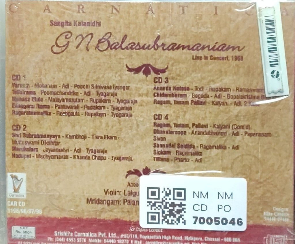 G.N. Balasubramaniam - Commemorative Album GNB Centenary Year 2010 (CD) (4)