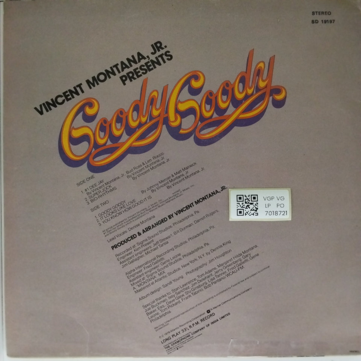 Vincent Montana Jr. - Goody Goody (Vinyl)