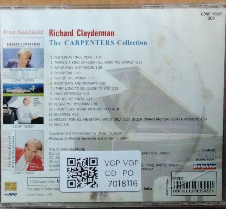 Richard Clayderman - The Carpenters Collection (CD)