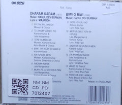 Rahul Dev Burman - Dharam Karam / Biwi-O-Biwi (CD)
