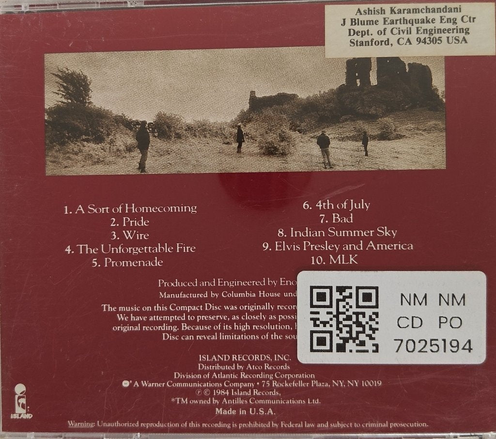 U2 - The Unforgettable Fire (CD)