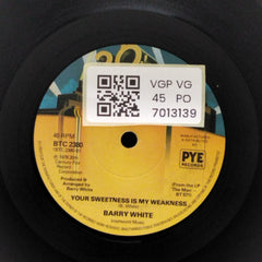 Barry White - Just The Way You Are / Your Sweetness Is My Weakness (45-RPM)