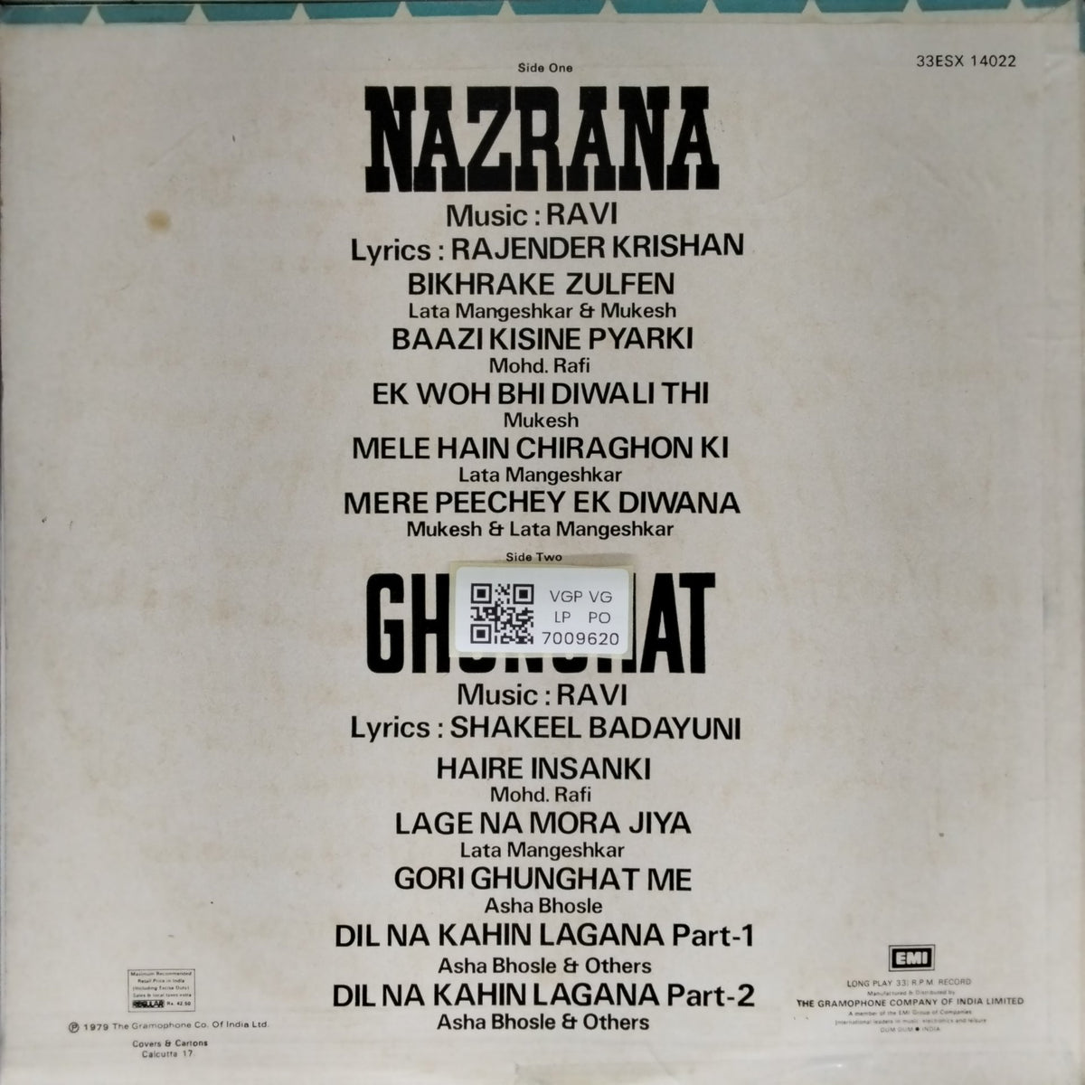 Ravi - Nazrana / Ghunghat (Vinyl)