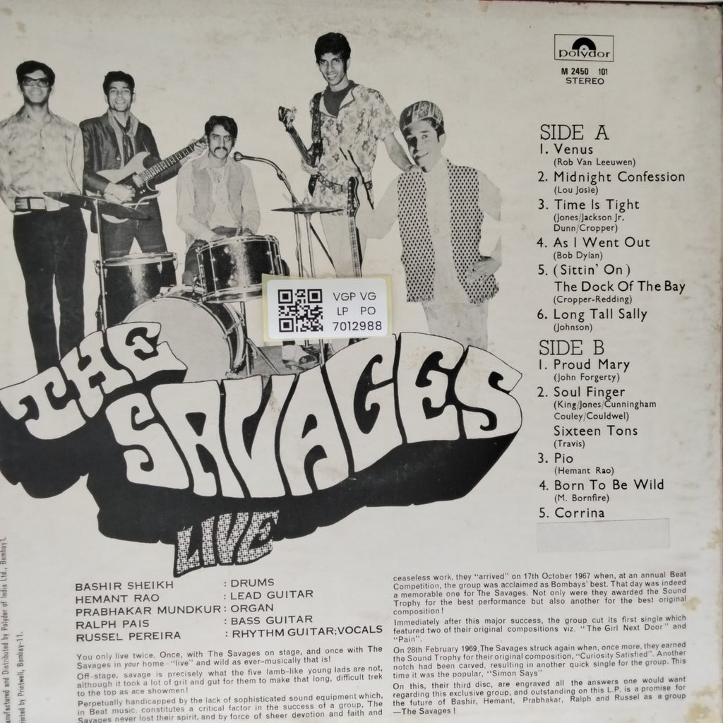 The Savages - Live (Vinyl)