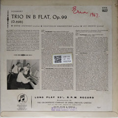 David Oistrakh, Sviatoslav Knushevitzky, Lev Oborin - Schubert Trio No. 1 in B flat (Vinyl)
