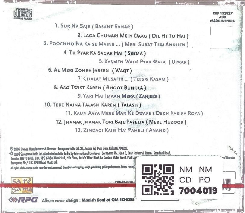 Manna Dey - Greatest Hits His Finest Ever (CD)