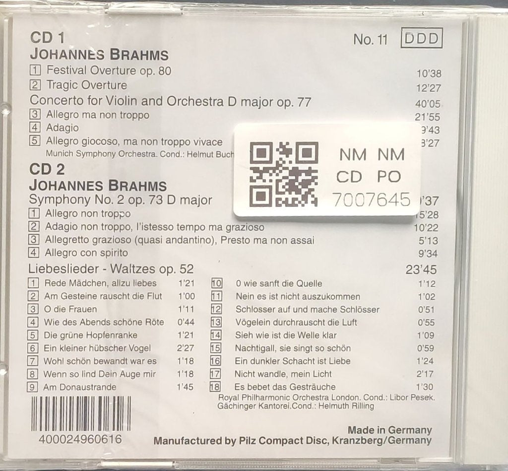 Johannes Brahms - Festival & Tragic Overtures / Violin Concerto / Liebeslieder-Waltzes (CD) (2)