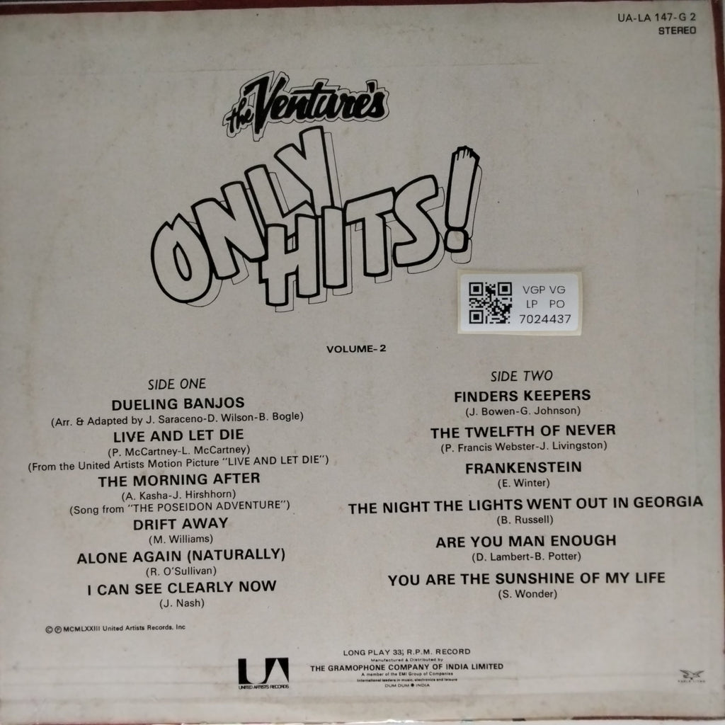 Ventures - Only Hits! Volume-2 (Vinyl)