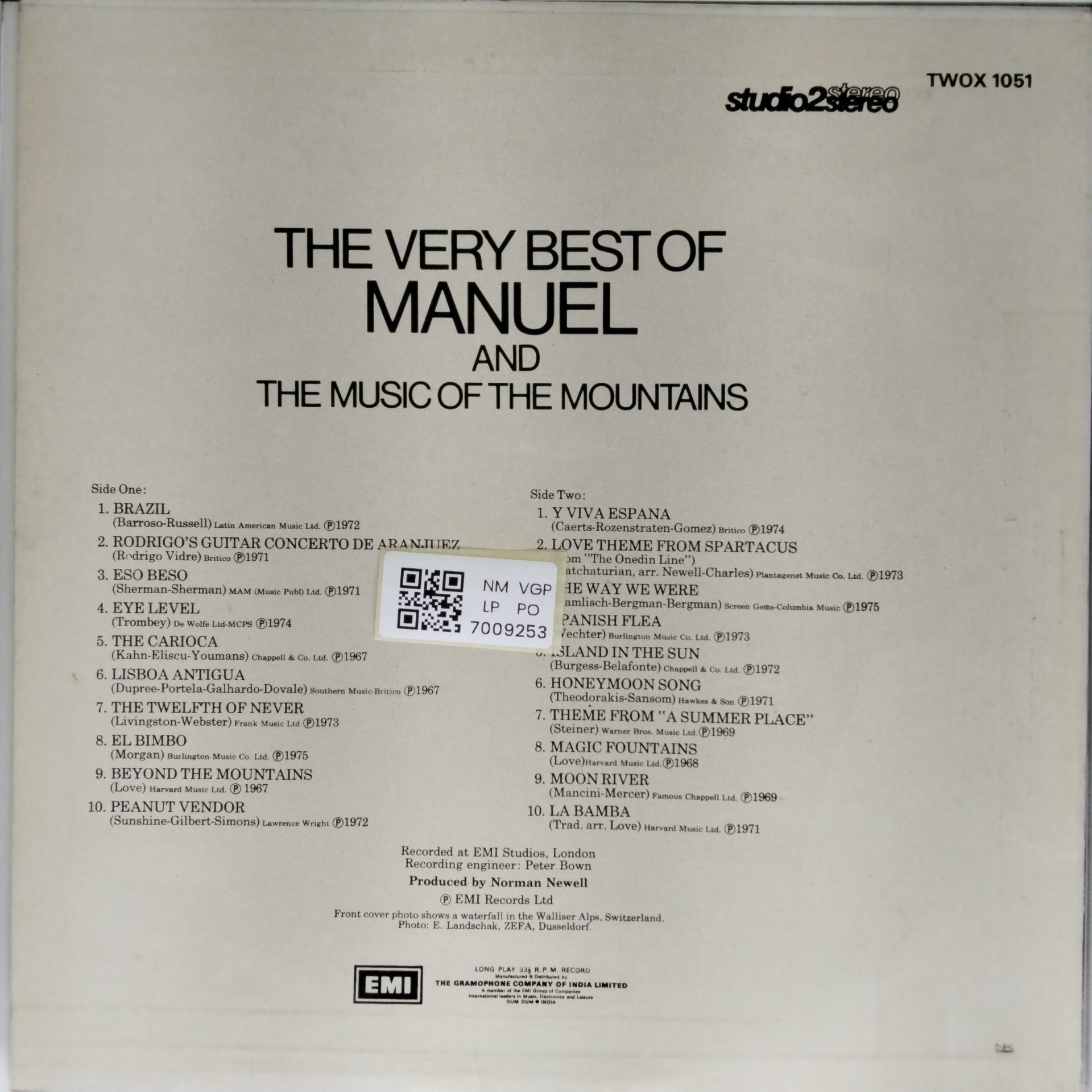 Manuel and the Music of the Mountains - The Very Best of Manuel and the Music of the Mountains (Vinyl)