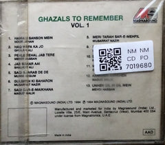 Various - Ghazals To Remember Vol. 1 (CD)