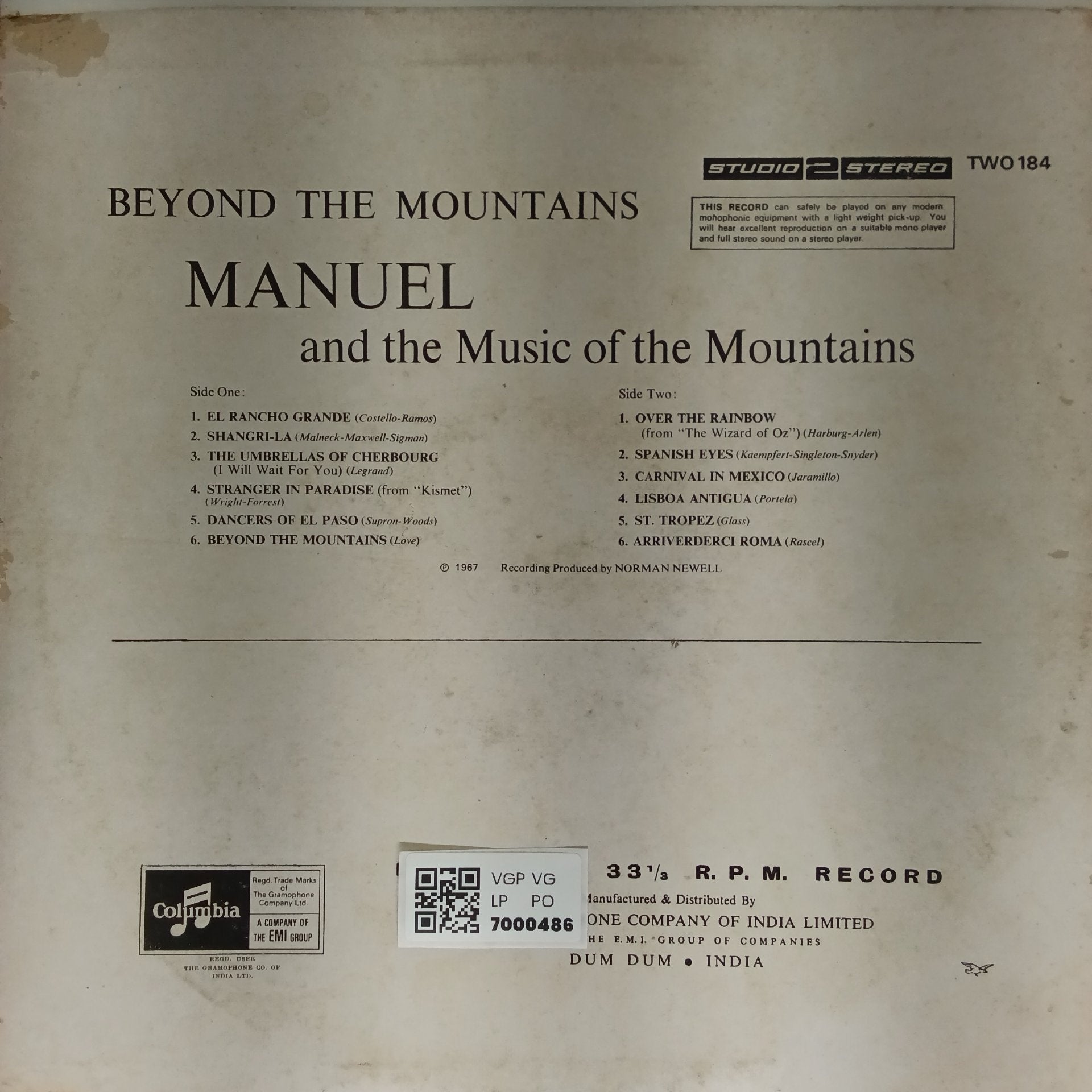 Manuel - Beyond the Mountains (Vinyl)
