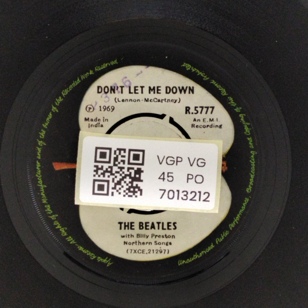 The Beatles, Billy Preston - Get Back / Don't Let Me Down (45-RPM)