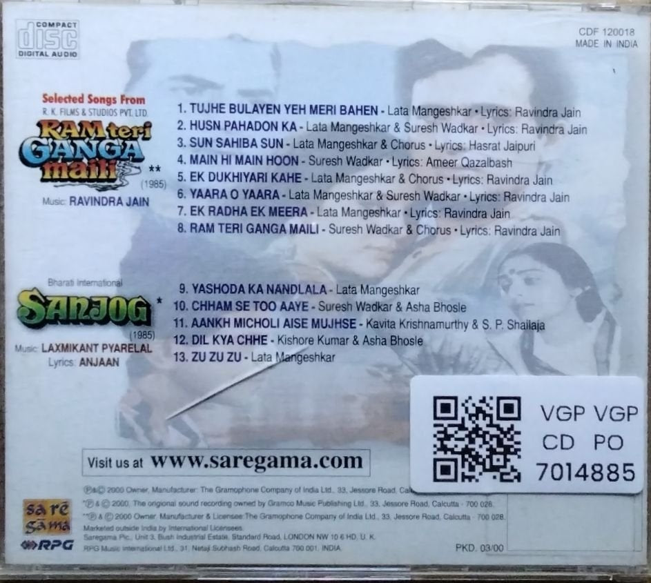 Ravindra Jain, Laxmikant Pyarelal - Selected Songs From Ram Teri Ganga Maili - Sanjog (CD)