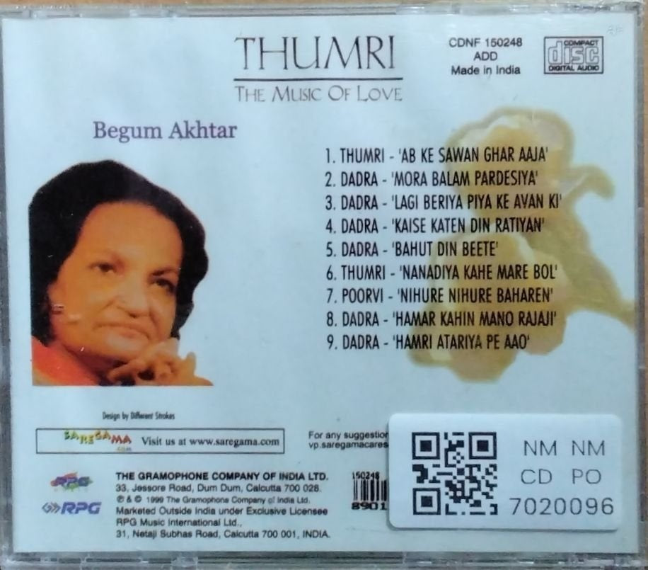 Begum Akhtar - Thumri - The Music Of Love (CD)