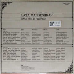 Lata Mangeshkar - Sings for 16 Heroines (Vinyl)